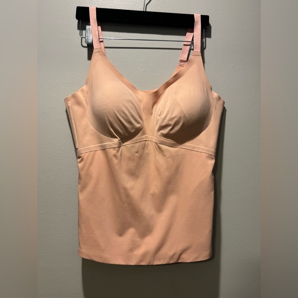 Honeylove 1X Shapewear Tank Nude Seamless Sculpting Camisole Built-In Bra